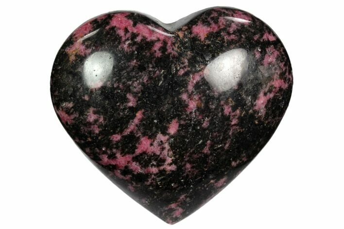 Polished Rhodonite Heart - Madagascar #117356